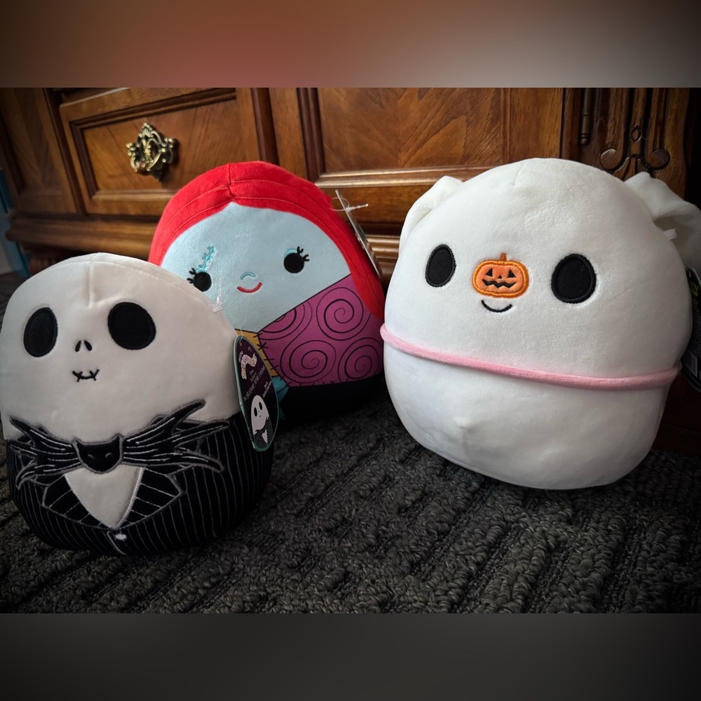 Disney Nightmare Before Christmas Squishmallows Zero Jack Sally